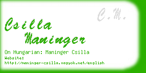 csilla maninger business card